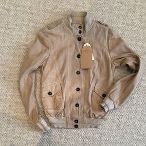 Suede Bomber Jacket